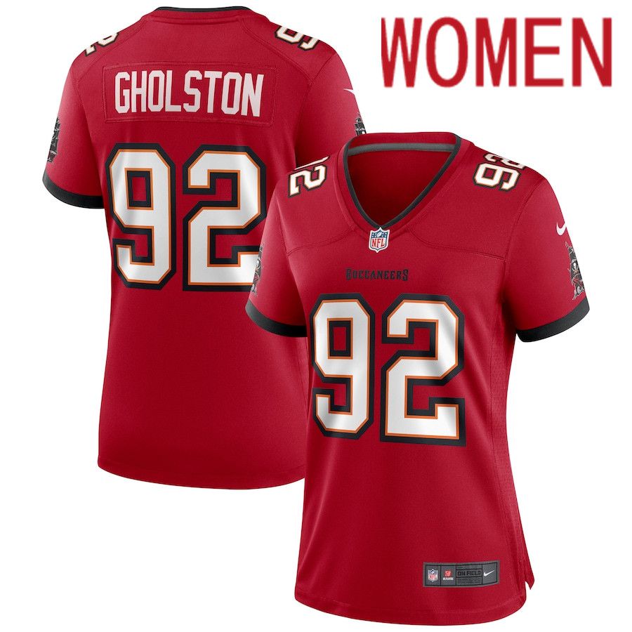Cheap Women Tampa Bay Buccaneers 92 William Gholston Nike Red Game NFL Jersey
